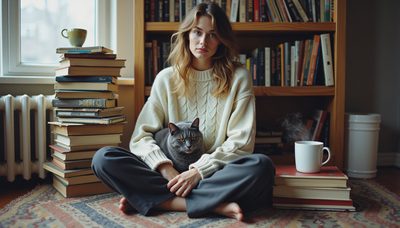 The Knit, the Book Stack, and the Rainy-Sunday Outfit I’ll Probably Repeat All Fall