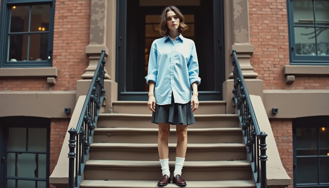 The Secondhand Men’s Button-Down That Made All My Mini Skirts Make Sense Again