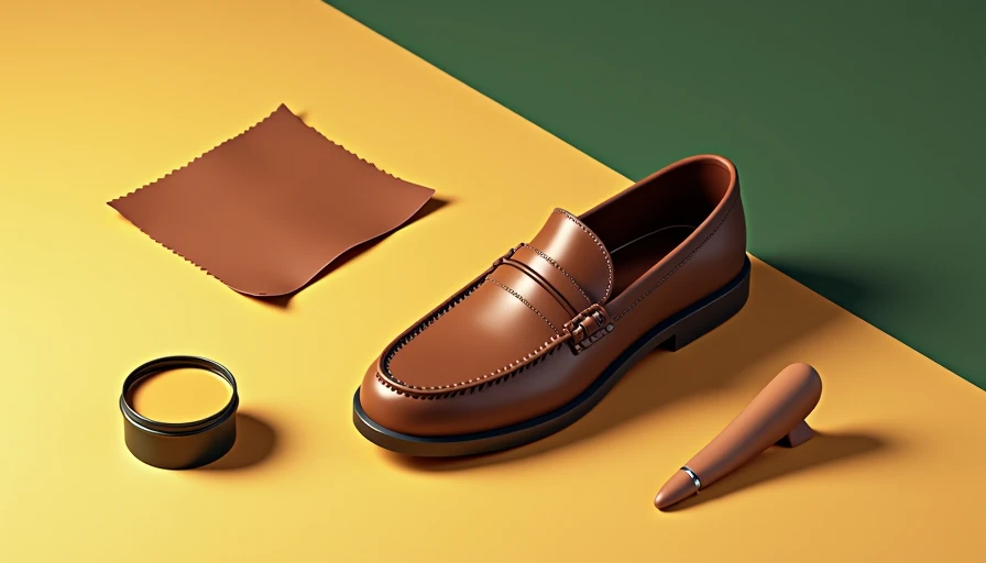 Illustration for Matte leather loafers