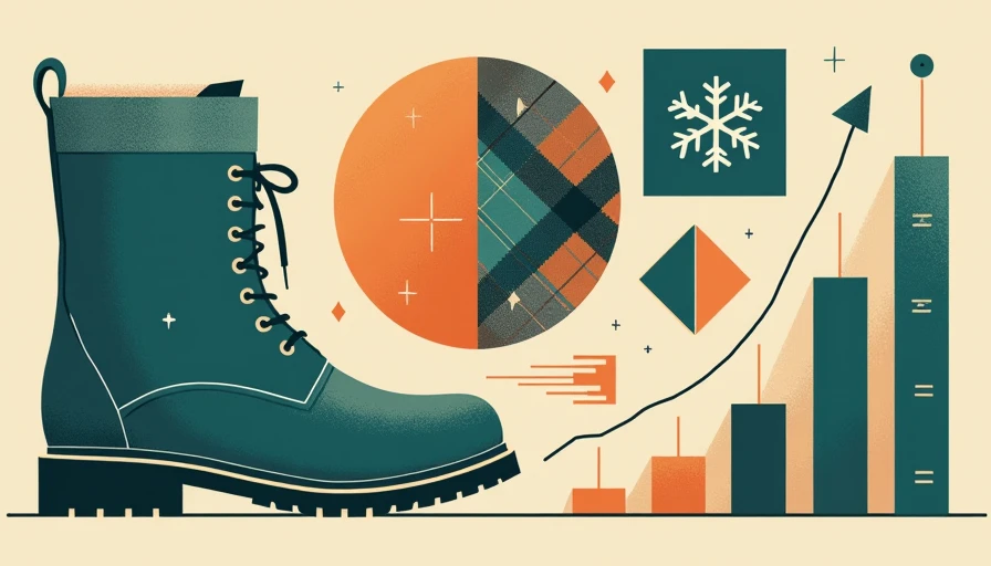 Illustration for Preppy winter boots