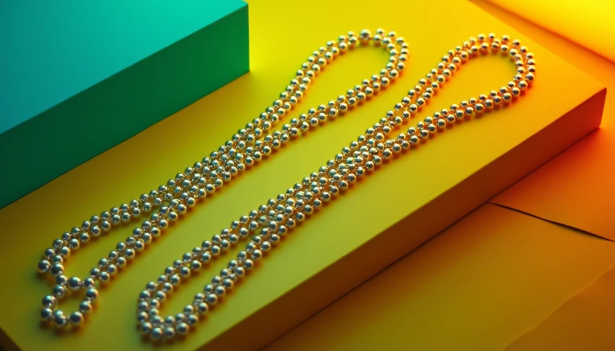 Visual context for minimalist silver pearl necklace
