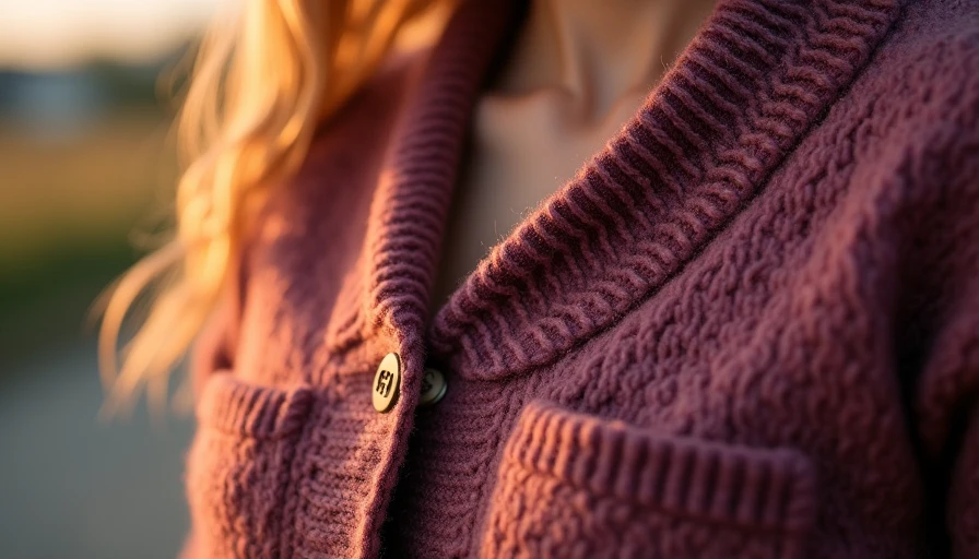 Illustration for Oatmeal wool cardigan