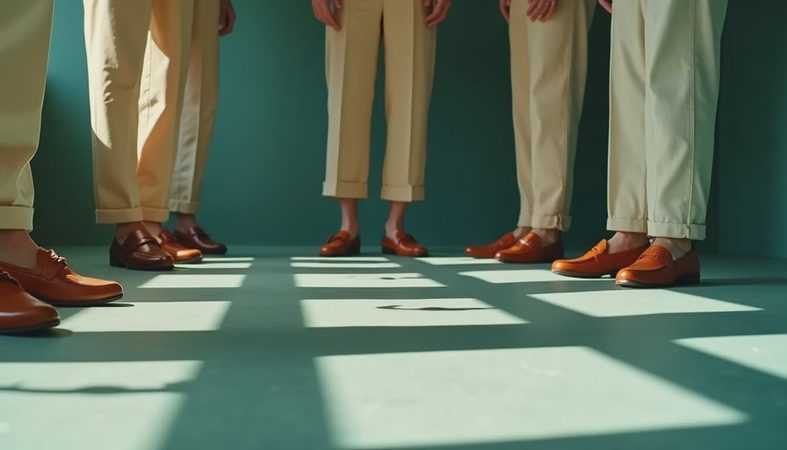 The Art of Loose Fit Trousers Pooling Over Loafers